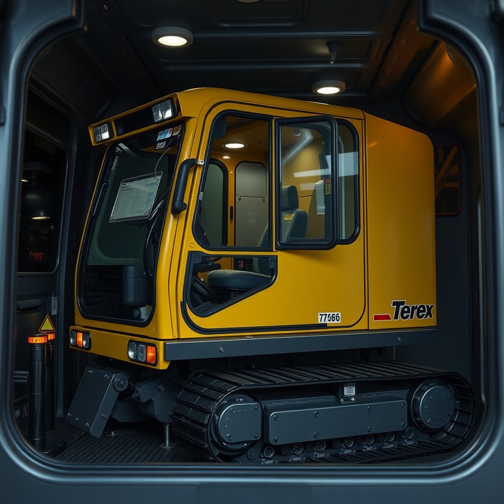 Bir Terex AC 100/4L vincin kabin içinden çekilmiş